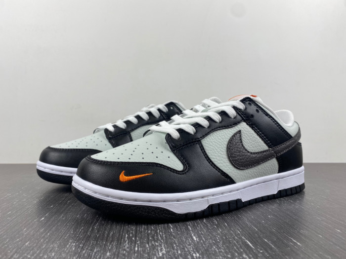 nike dunk low black grey orange fn7808-001