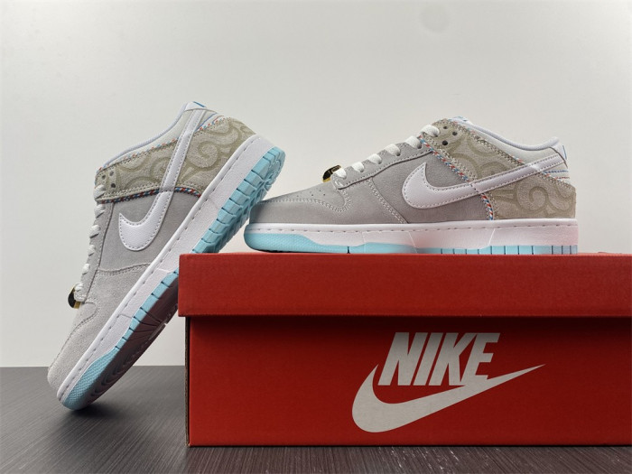 nike dunk low barbershop grey dh7614-500