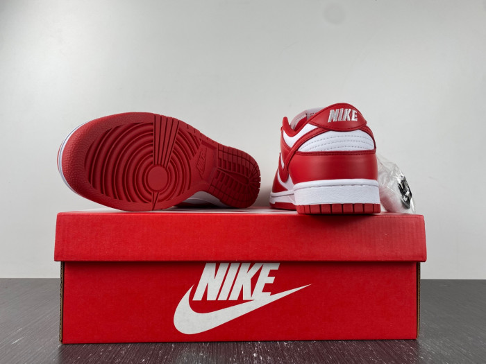 nike dunk low university red white cu1727-100