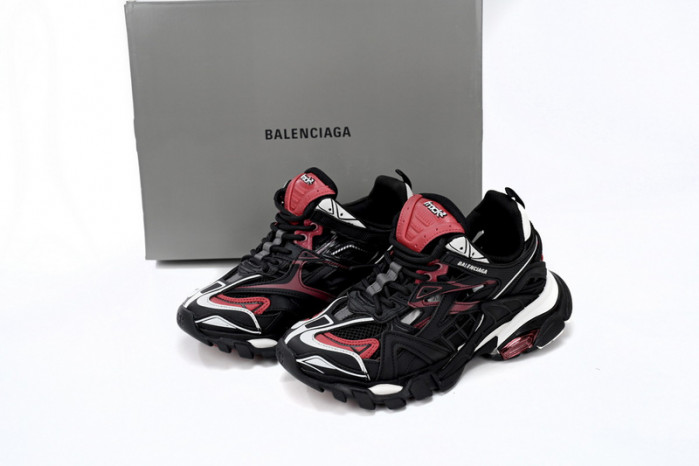 belanciaga Track 2 Sneaker Military Black White Red 568614 W2GN3 6000