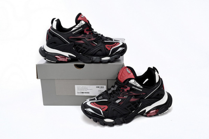 belanciaga Track 2 Sneaker Military Black White Red 568614 W2GN3 6000