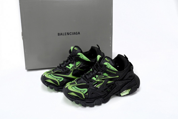 Ba*len*cia*ga track 2 sneaker black green 568614 w2gn3 1086