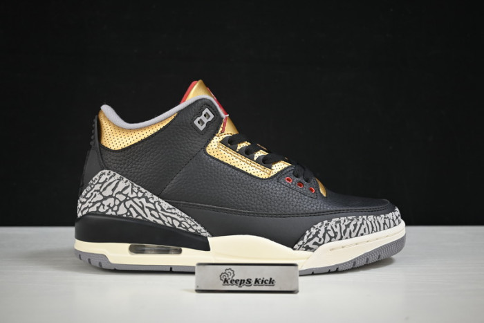 air jordan 3 "black cement gold" ck9246-067