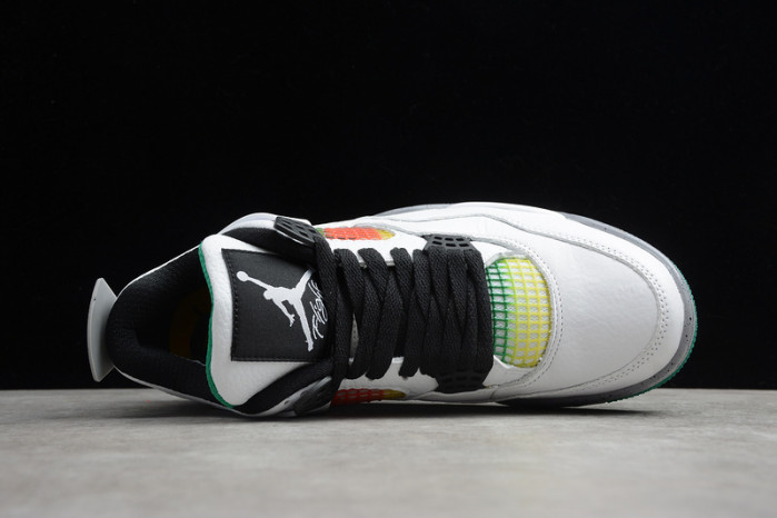 air jordan 4 retro "rasta - lucid green" - aq9129 100