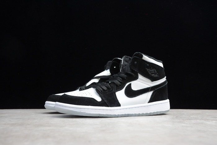 Air Jordan 1 Mid GS Panda White Black Teal Tint KID-BQ6931-103