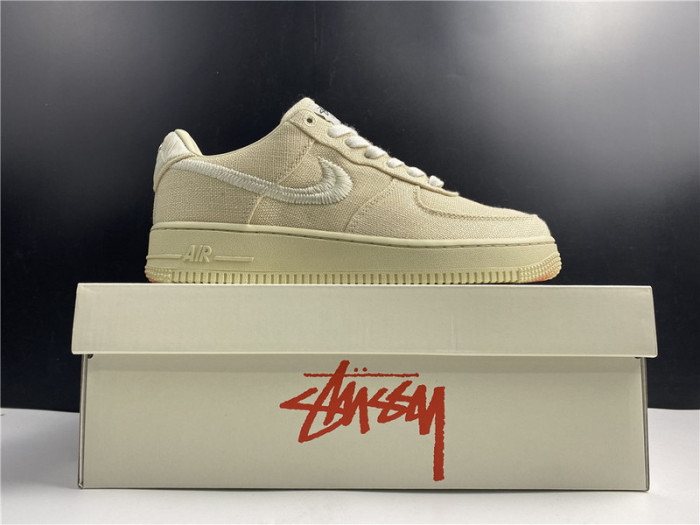 stussy nike air force 1 fossil cz9084-200