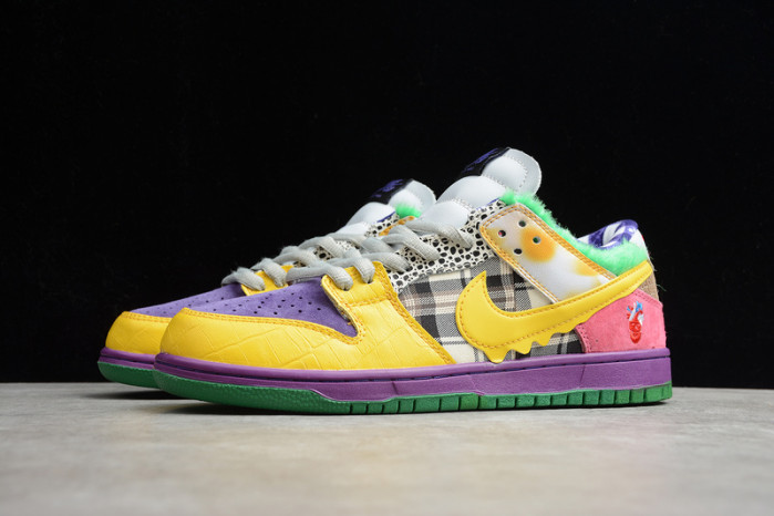 nike sb dunk low pro iw purple/yellow-violet-pink 318403-137