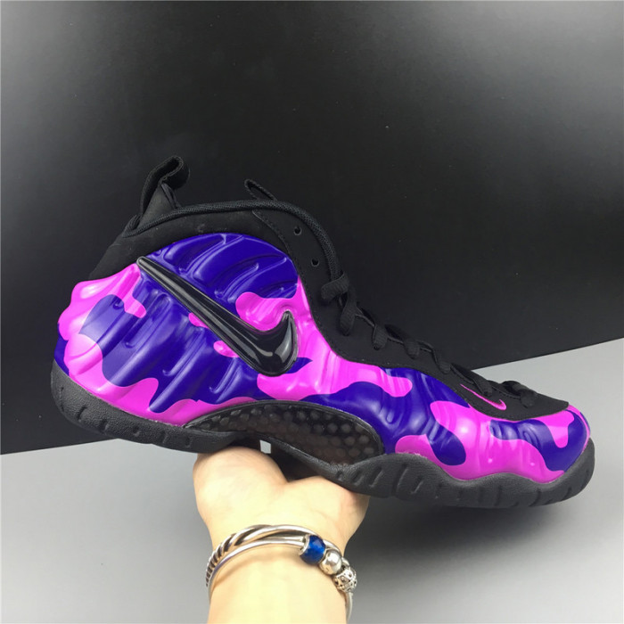 nike air foamposite pro "purple camo" (black) - 624041-012