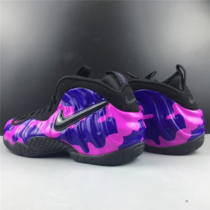 nike air foamposite pro "purple camo" (black) - 624041-012