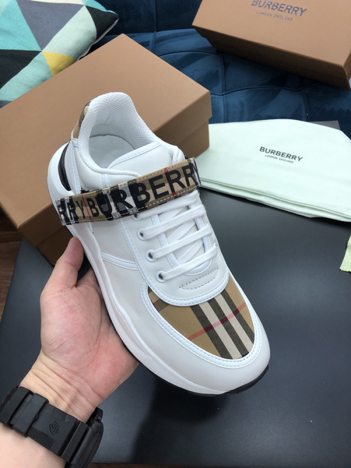 Bur*berry Vintage Check, Leather and Mesh Sneakers