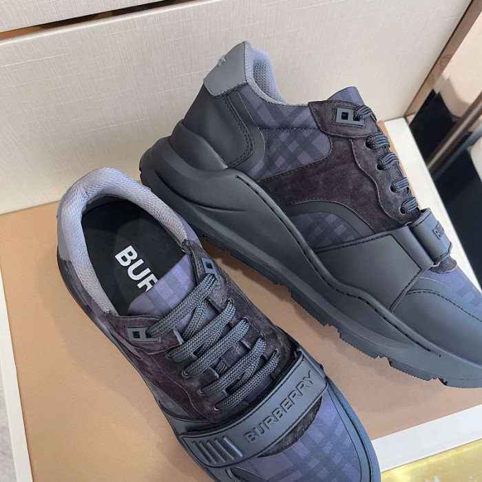 Bur*berry Vintage Check, Leather and Mesh Sneakers