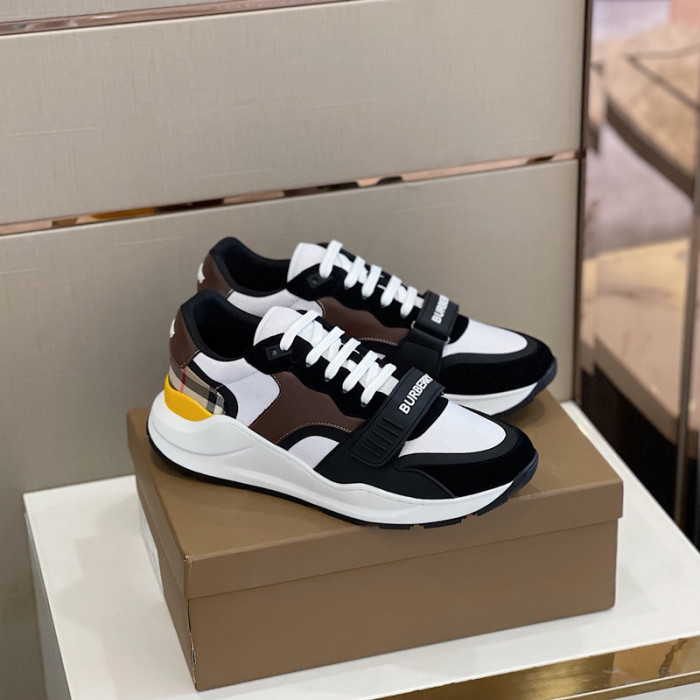 Bur*berry Vintage Check, Leather and Mesh Sneakers