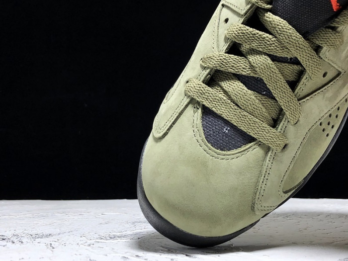 travis scott air jordan 6 medium olive cn1084-200