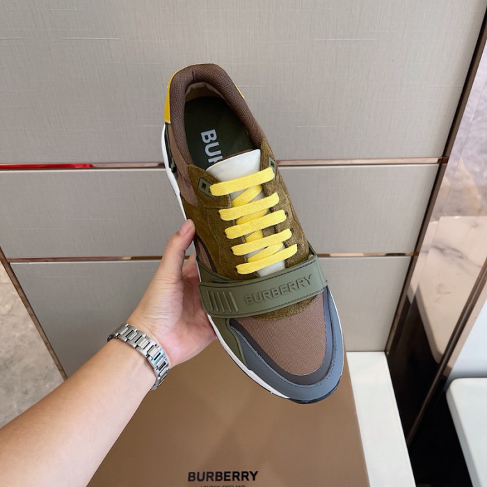 Bur*berry Vintage Check, Leather and Mesh Sneakers