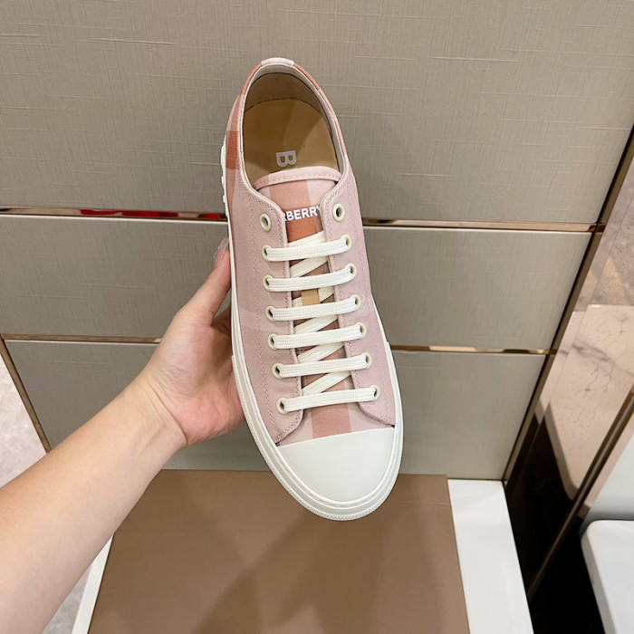 Bur*berry Vintage Check Cotton Sneakers