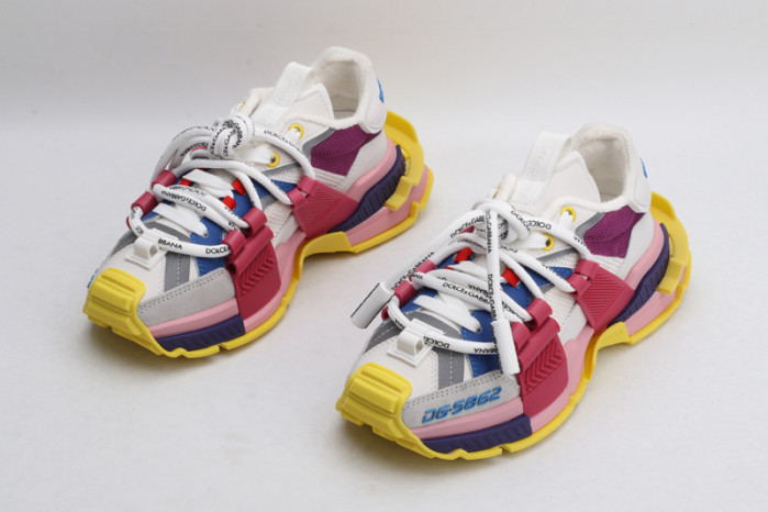 mixed-material space sneakers