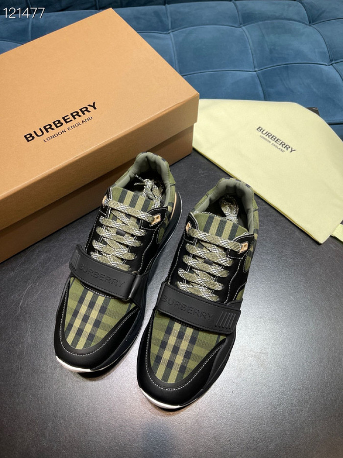 Bur*berry Vintage Check, Leather and Mesh Sneakers