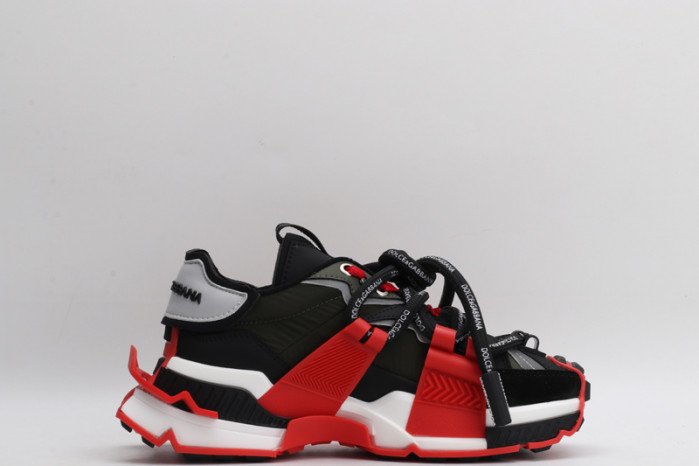 mixed-material space sneakers