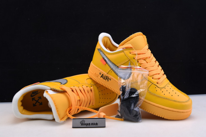 off-white nike air force 1 yellow university gold dd1876-700
