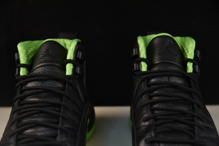air jordan 12 black neon green