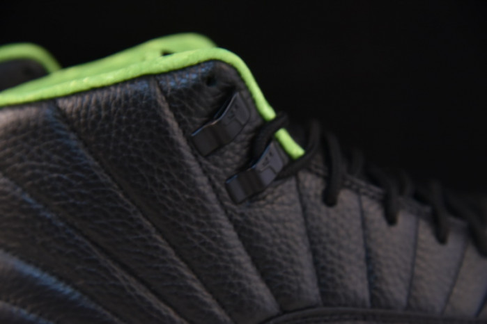 air jordan 12 black neon green