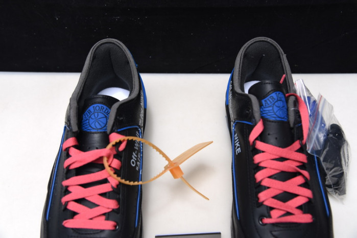 off white air jordan 2 black blue dj4375-004