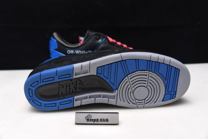 off white air jordan 2 black blue dj4375-004