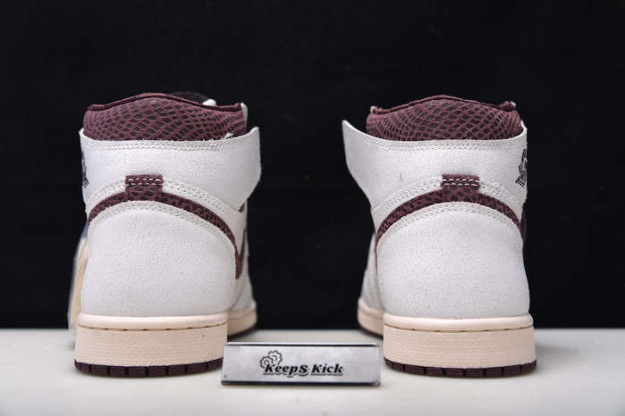 a ma maniere x nike air jordan 1 high og sail burgundy crush do7097-100