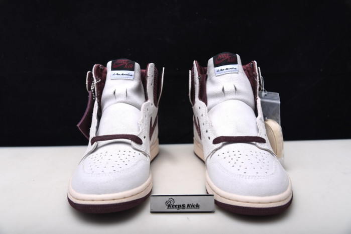 a ma maniere x nike air jordan 1 high og sail burgundy crush do7097-100
